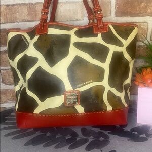 Dooney & Bourke Giraffe Shopper Red Bottom